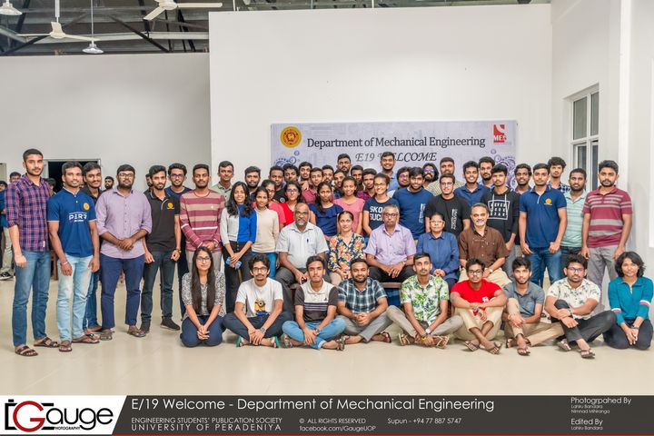 Department welcome of E/19 batch of Department of Mechanical Engineering